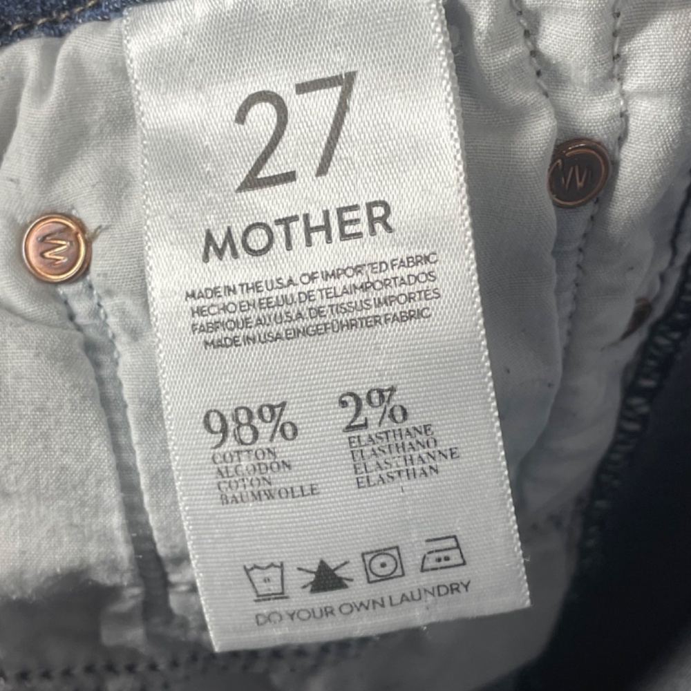 Mother Jeans Womens 27 blue denim looker skinny designer casual - Picture 5 of 12